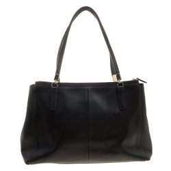 Pre Owned Coach Black Leather Christie Tote