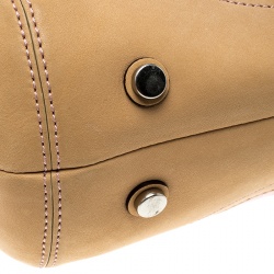 Coach Pink/Brown Canvas and Leather Satchel