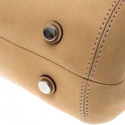 Coach Pink/Brown Canvas and Leather Satchel