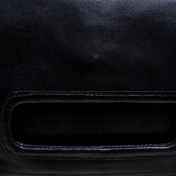 Coach Black Leather Foldover Clutch