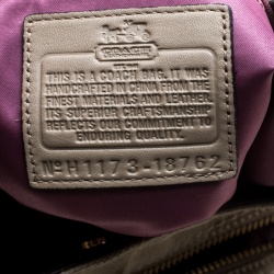 Coach Beige/Brown Signature Canvas Satchel