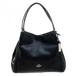 Coach Black Leather Edie 31 Tote 