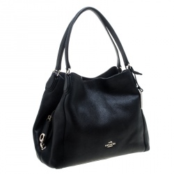 Coach Black Leather Edie 31 Tote 