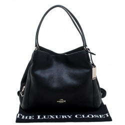 Coach Black Leather Edie 31 Tote 