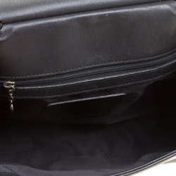 Pre Owned Coach Black Leather Willis Dowel Top Handle Bag