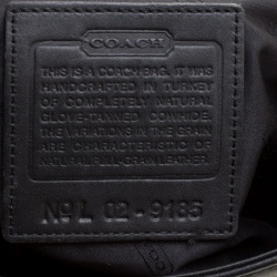Pre Owned Coach Black Leather Willis Dowel Top Handle Bag