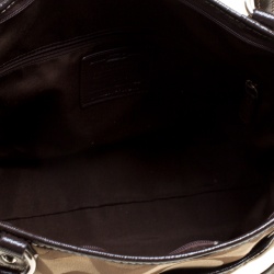 Coach Beige/Brown Signature Canvas Persimmon Tote
