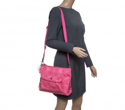 Coach Pink Signature Canvas Messenger Bag