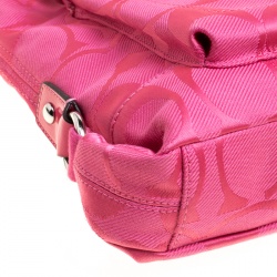 Coach Pink Signature Canvas Messenger Bag