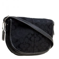 Coach Black Signature Canvas Crossbody Bag