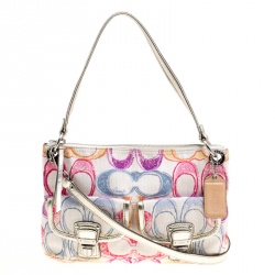 Coach Multicolor Signature Canvas Shoulder Bag