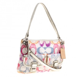 Coach Multicolor Signature Canvas Shoulder Bag