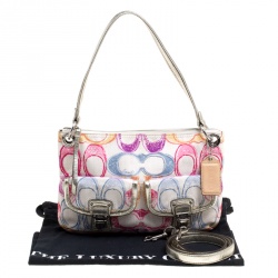 Coach Multicolor Signature Canvas Shoulder Bag