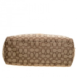 Pre Owned Coach Biege Signature Canvas Hobo