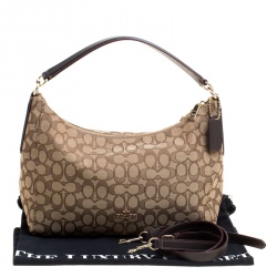 Pre Owned Coach Biege Signature Canvas Hobo