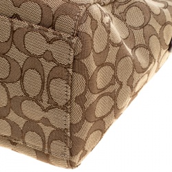 Pre Owned Coach Biege Signature Canvas Hobo