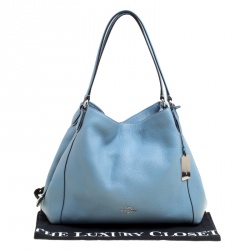 Coach Light Blue Leather Edie 31 Tote 