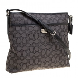 مملوكة مسبقًا حقيبة كروس كوتش كانفاس شهير رمادية داكننة