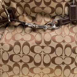 Coach Beige/Brown Signature Canvas and Leather Shoulder Bag