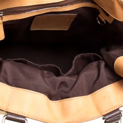 Coach Beige/Brown Signature Canvas and Leather Shoulder Bag