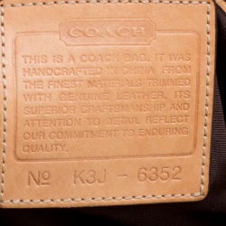 Coach Beige/Brown Signature Canvas and Leather Shoulder Bag