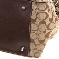 Coach Beige/Brown Signature Canvas and Leather Shoulder Bag