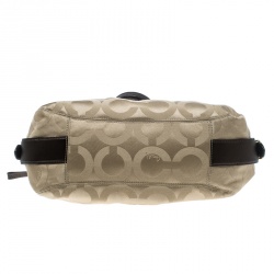Coach Beige Canvas and Leather Maggie Shoulder Bag