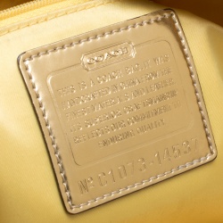 Pre Owned Coach Beige Signature  Canvas Poppy Graffiti Glam Tote