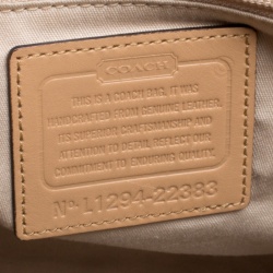 Pre Owned Coach Beige Leather Legacy Romy Top Handle Bag