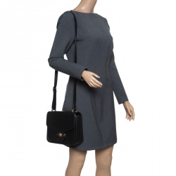 Pre Owned Coach Black Leather Crossbody Bag