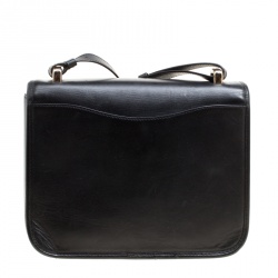 Pre Owned Coach Black Leather Crossbody Bag