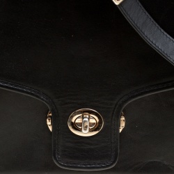 Pre Owned Coach Black Leather Crossbody Bag