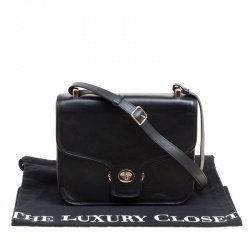 Pre Owned Coach Black Leather Crossbody Bag