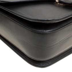 Pre Owned Coach Black Leather Crossbody Bag