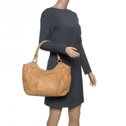 Pre Owned Coach Tan Leather Tote