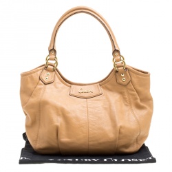Pre Owned Coach Tan Leather Tote