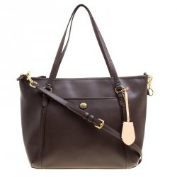 Coach Brown Leather Large Peyton Top Handle Bag