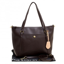 Coach Brown Leather Large Peyton Top Handle Bag