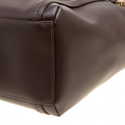 Coach Brown Leather Large Peyton Top Handle Bag