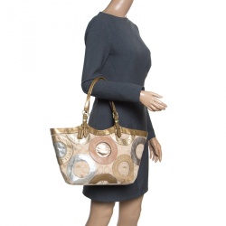 مملوكة مسبقًا حقيبة يد كوتشي شوبر جلد وكا نفاس متعددة الألوان