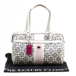 Coach Multicolor Signature Coated Canvas Satchel