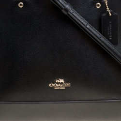 Pre Owned Coach Black Leather Sierra Top Handle Bag