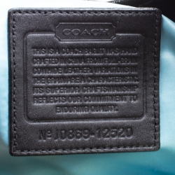 Pre Owned Coach Black Patent Leather Ergo Tattersall Pleated Satchel