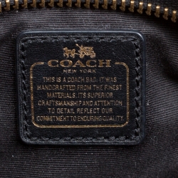 Pre Owned Coach Black Quilted Leather Mini Blake Top Handle Bag