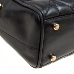 Pre Owned Coach Black Quilted Leather Mini Blake Top Handle Bag