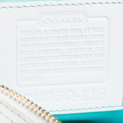 Pre Owned حقيبة كتف كوتش نايلون بيضاء