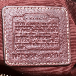Coach Beige/Burgundy Signature Canvas and Leather Crossbody Bag