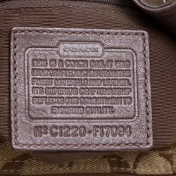 Pre Owned Coach Beige/Brown Signature Canvas Shoulder Bag