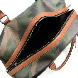 Coach Multicolor Camouflage PVC Voyager Bag