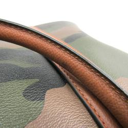 Coach Multicolor Camouflage PVC Voyager Bag